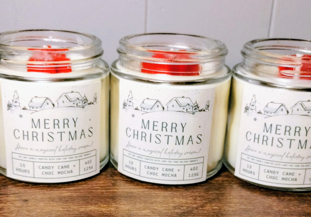 Candy Cane + Choc Mocha Holiday Candle