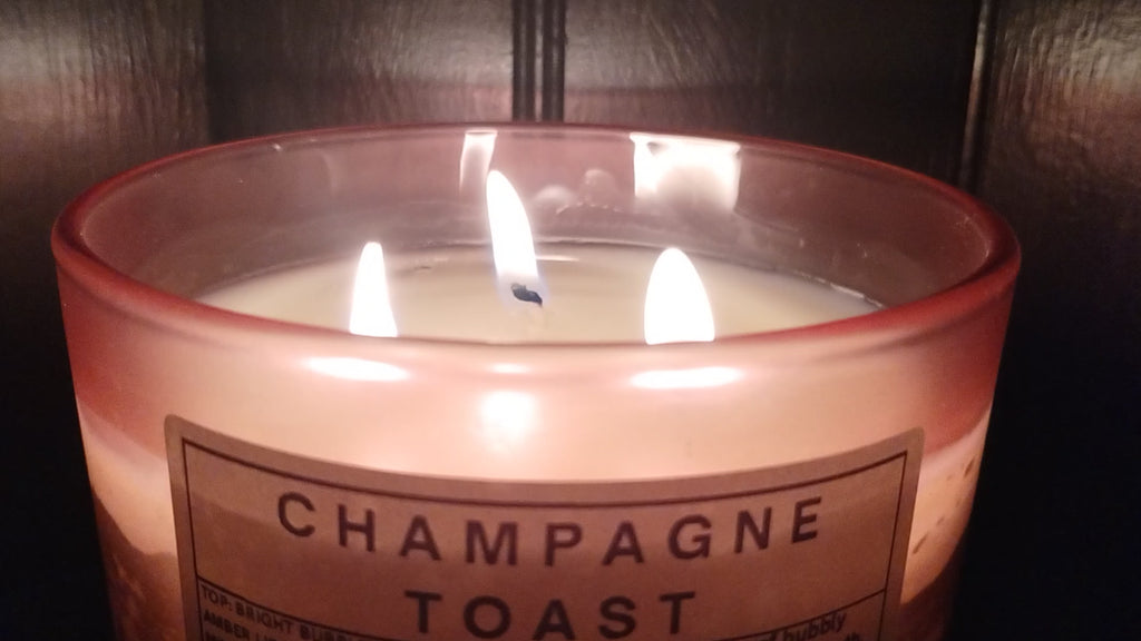 Large Frosted Pink Glass - Champagne Toast