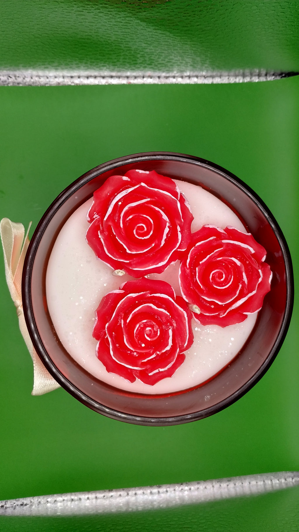 🌹 Mother's Day Amber Romance Rose Glass Candle