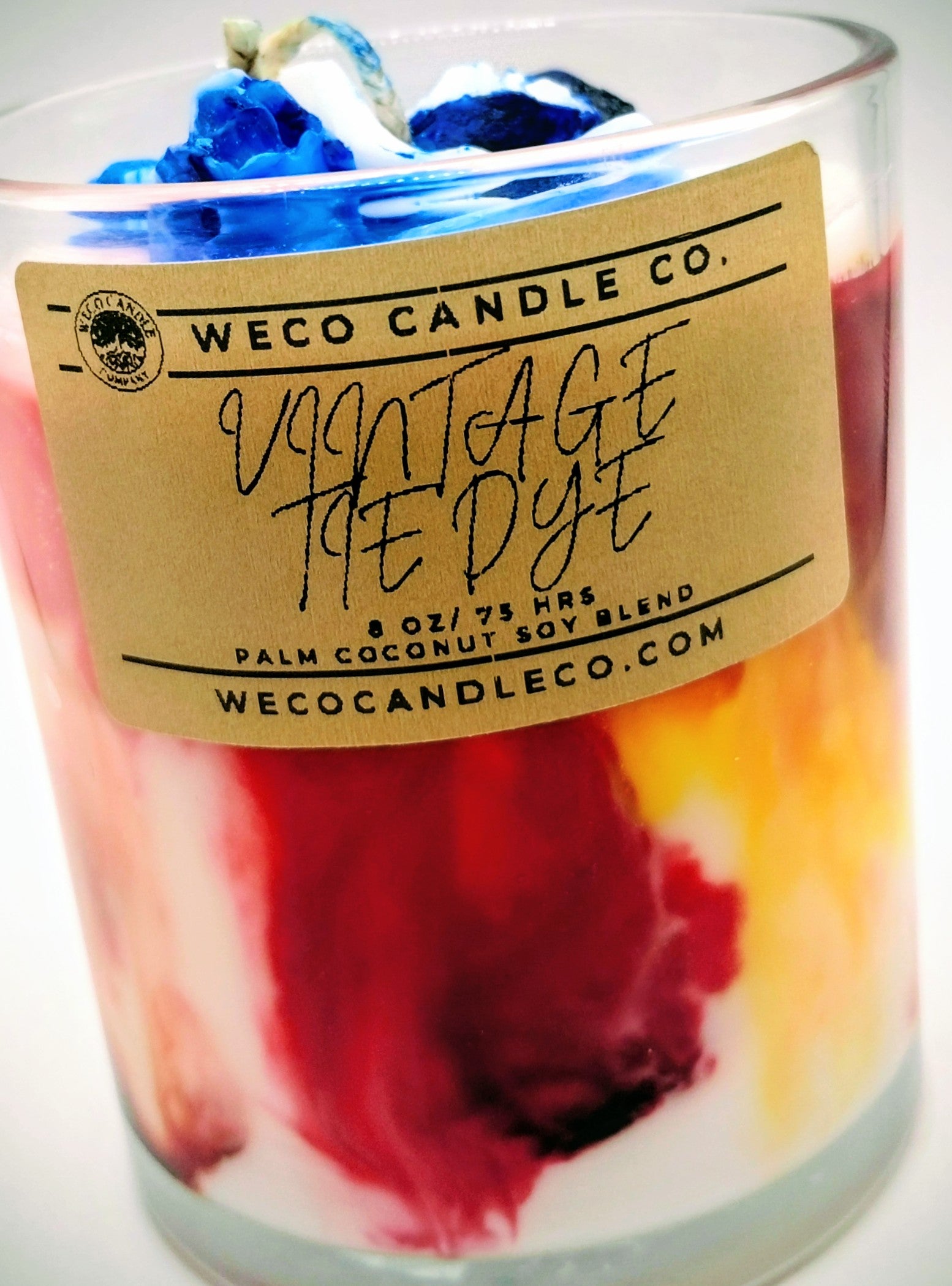Medium Glass - Vintage Tye Dye