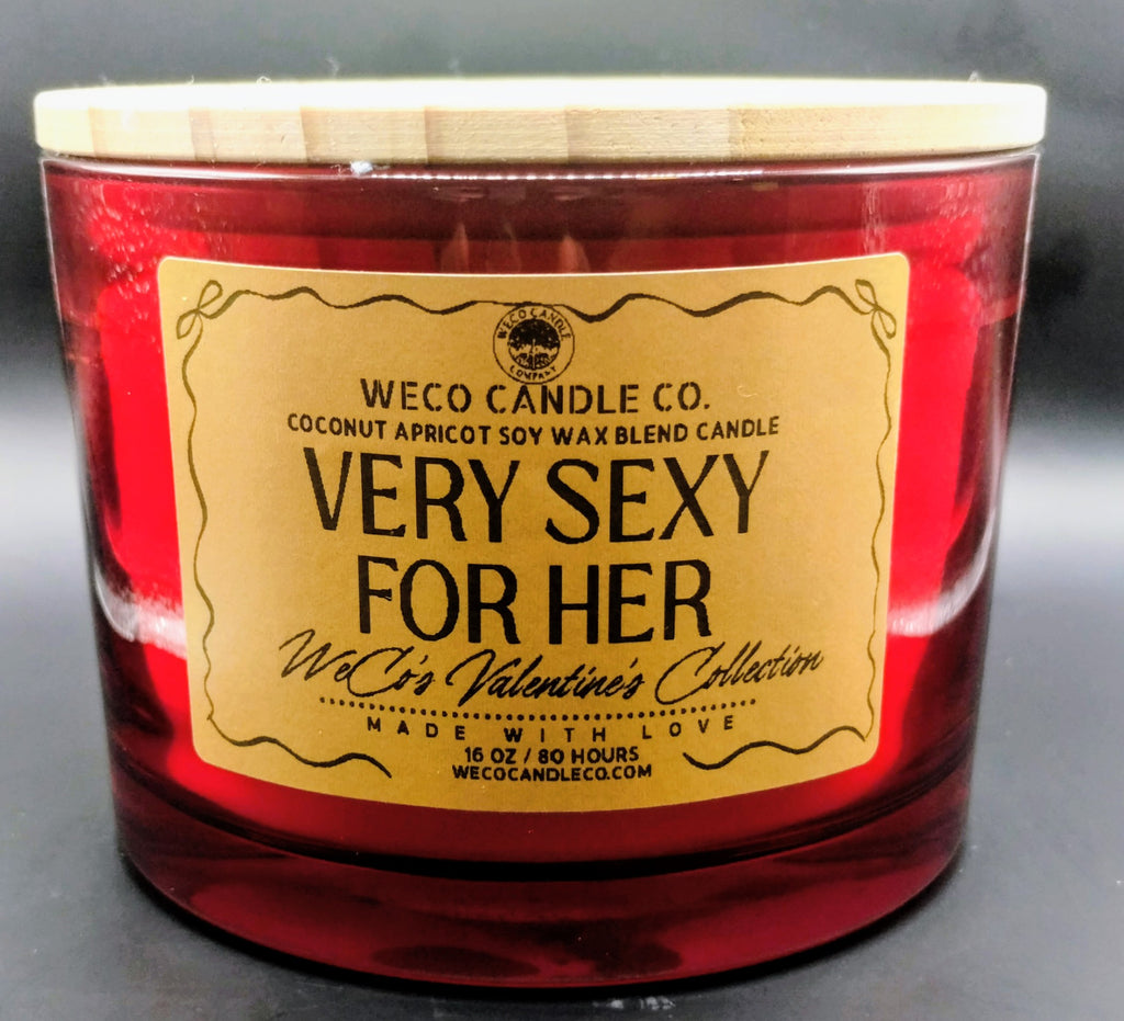 Large Red Glass - Very Sexy for Her Candle