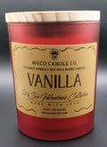 Medium Red Frosted Glass - Vanilla Candle