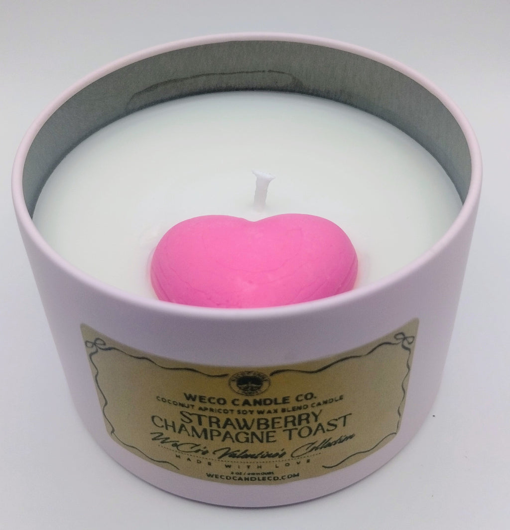Medium - Pink Tin - Strawberry Champagne Toast Candle