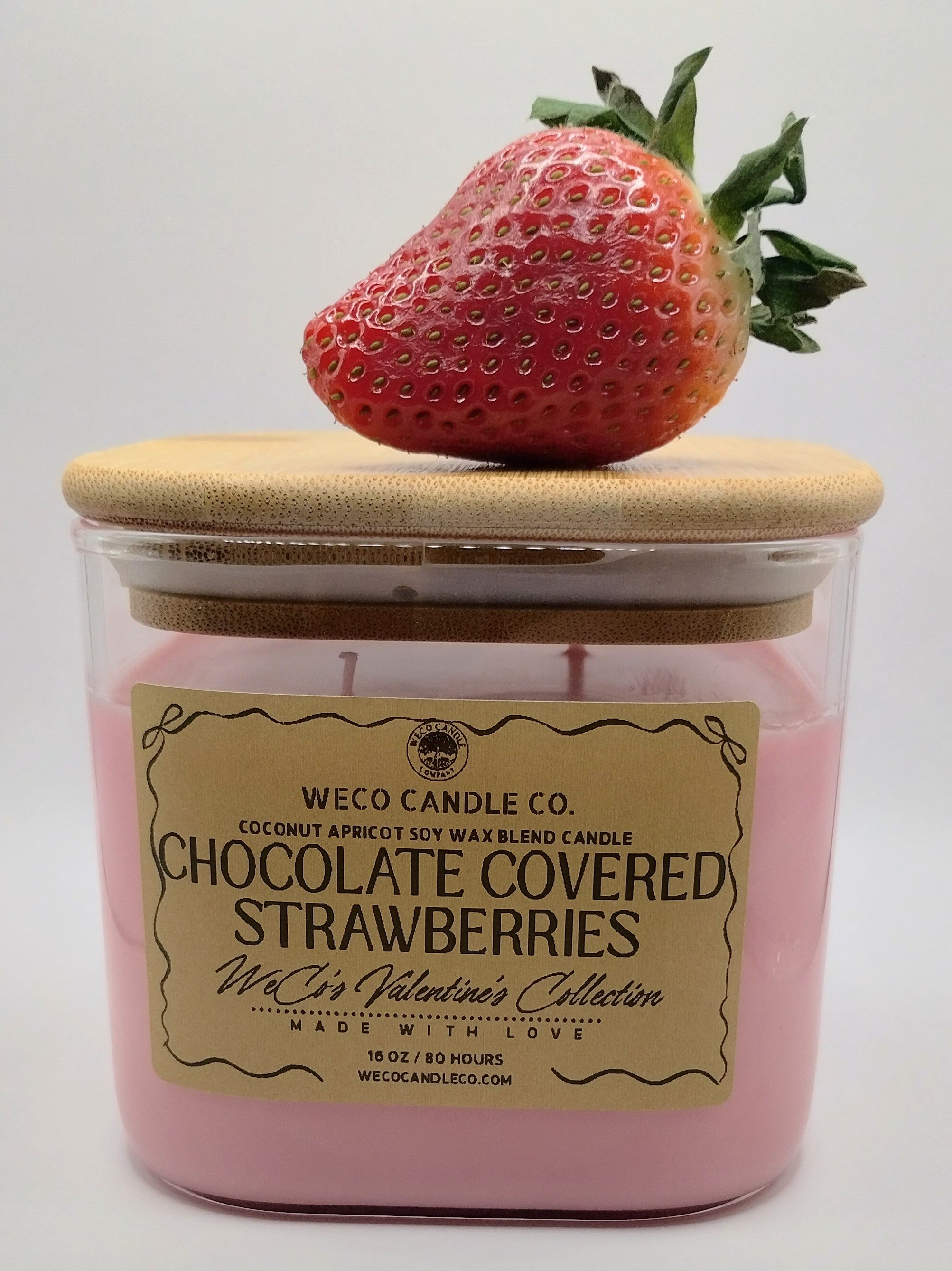 Large Clear Glass - Chocolate Covered Strawberries
