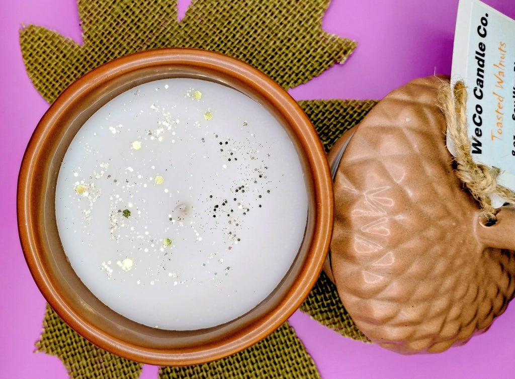 Toasted Walnuts — 8 oz Soy Wax Blend Candle | Acorn Jar