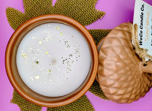 Toasted Walnuts — 8 oz Soy Wax Blend Candle | Acorn Jar