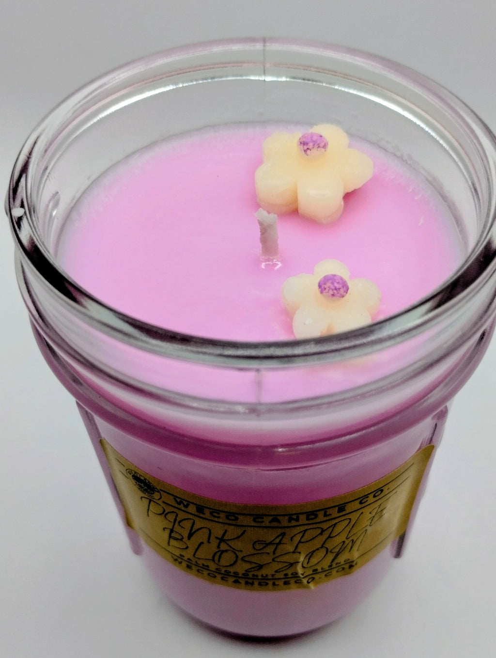 Medium Mason Jar - Pink Apple Blossom