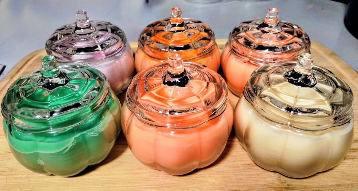 Custom Glass Pumpkin Candle