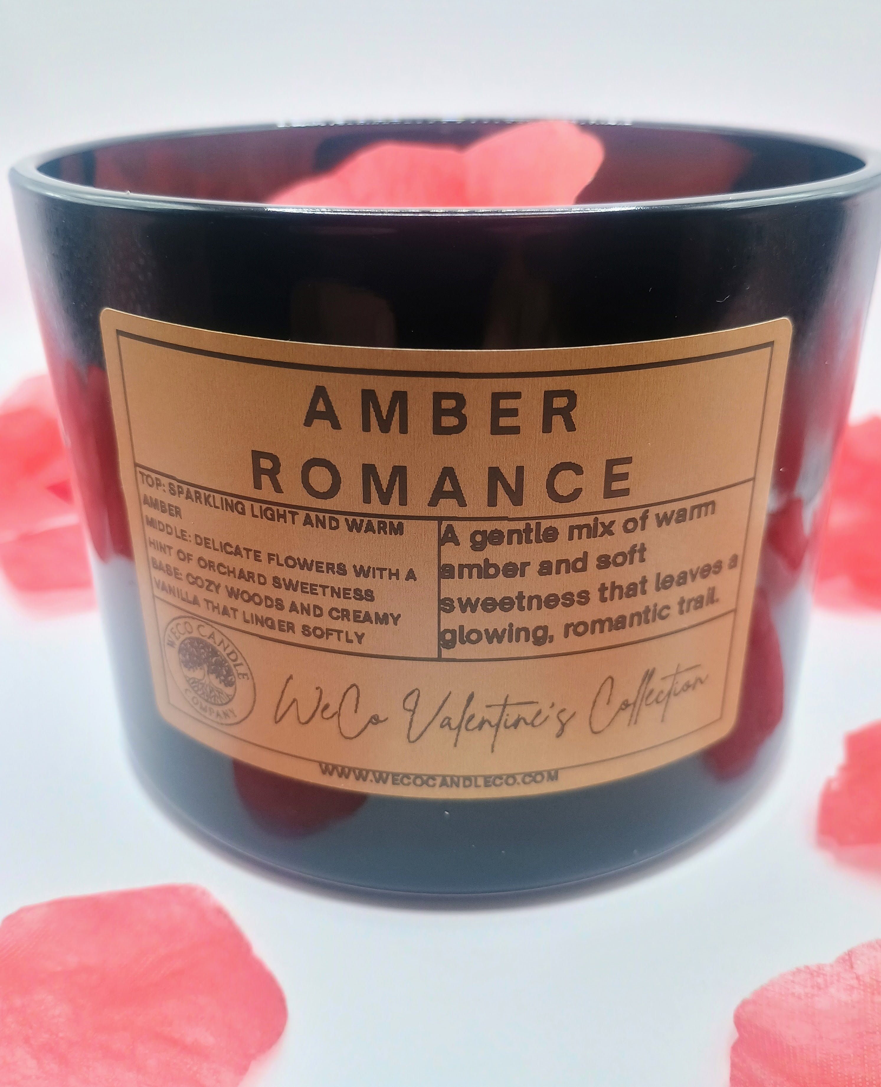 Large Black Glass - Amber Romance