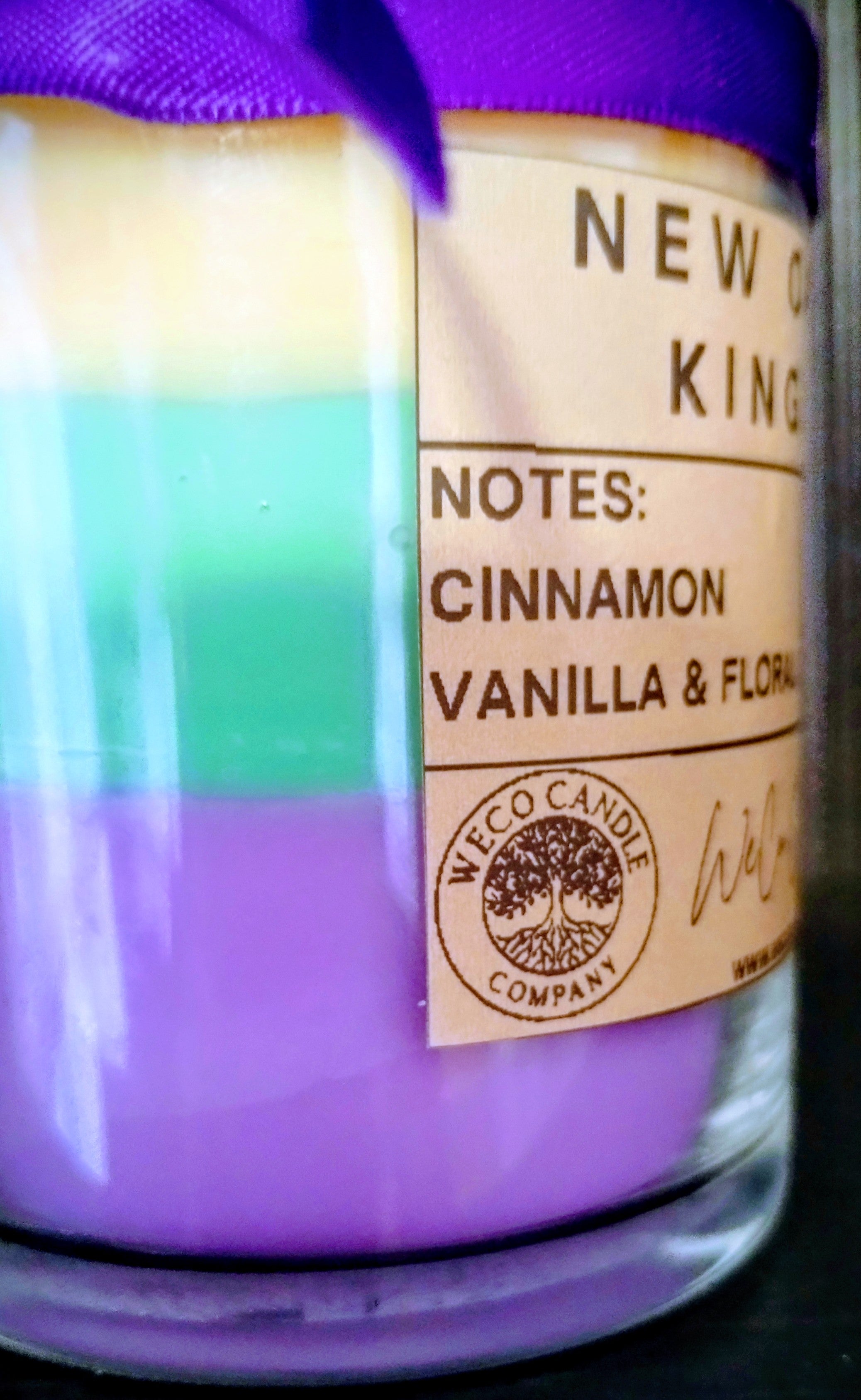 Medium Glass - New Orleans King Cake