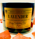 Large Black Glass - Lavender Candle