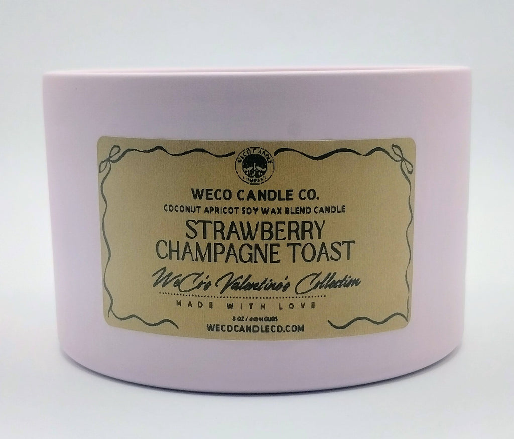 Medium - Pink Tin - Strawberry Champagne Toast Candle