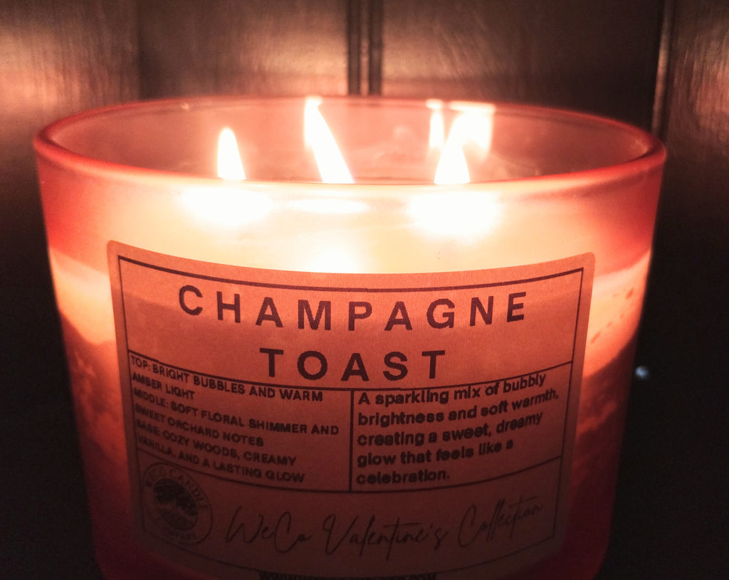 Large Frosted Pink Glass - Champagne Toast