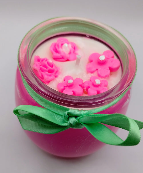 Medium Glass - Pink Peony