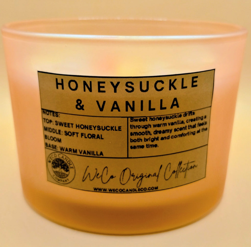 Large Glass - Honeysuckle & Vanilla Candle